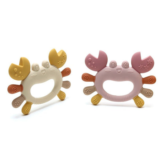 Crab-Shaped Baby Teether | Food-Grade Silicone | BPA-Free