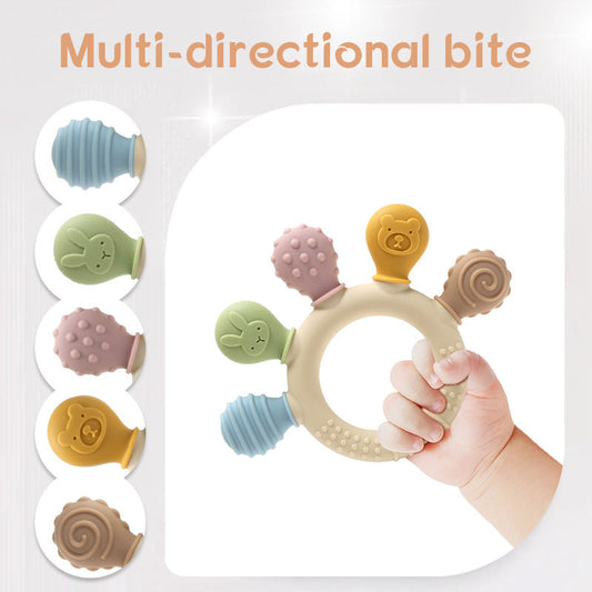 Baby Soothing Teething Baby Teethers Chew Toy Food Grade Silicone